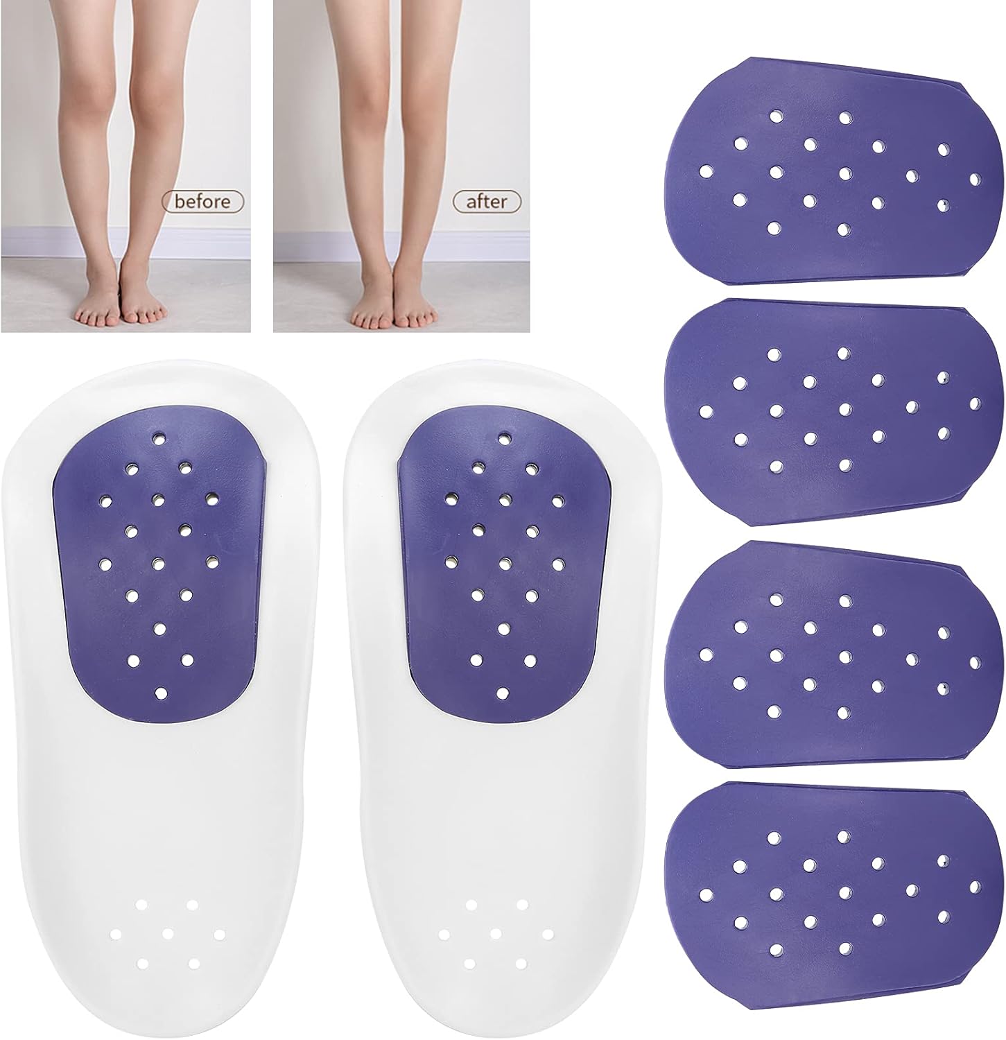 Plantillas de zapatos con soporte de arco, plantilla unisex de soporte de arco para niños y adultos, transpirable, corrección de pies, plantilla