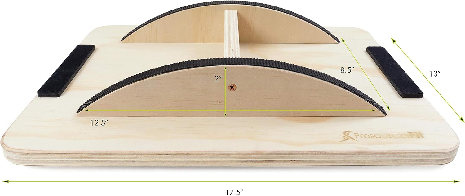 ProsourceFit Tabla de equilibrio de madera antideslizante para entrenamiento de núcleo, 17.5 pulgadas de diámetro, color negro
