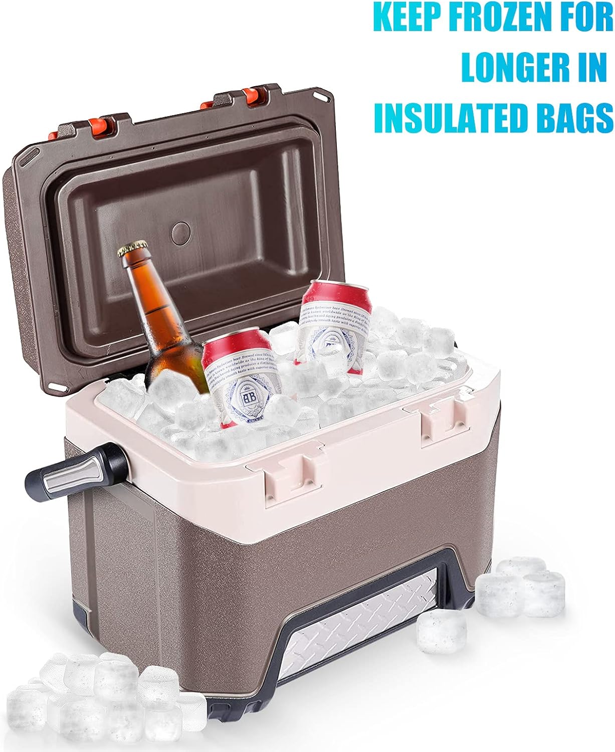 Cubos de hielo reutilizables para bebidas, paquete de 50 cubos de hielo de plástico recongelables sin BPA, bebidas frías sin diluir, cubos de hielo