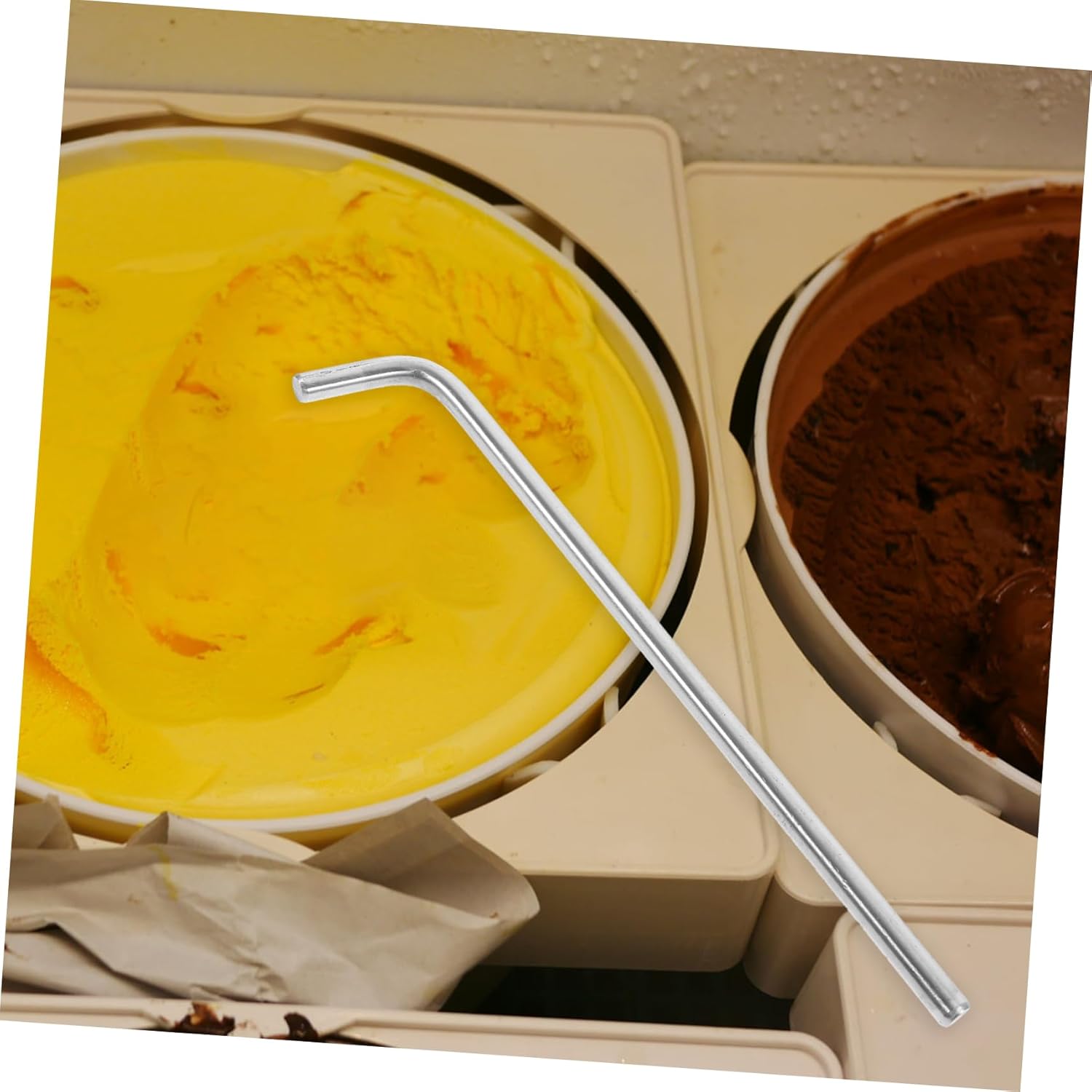 Accesorios multifunción de acero inoxidable para helados, agarre de pasador de enganche, máquina para hacer helados