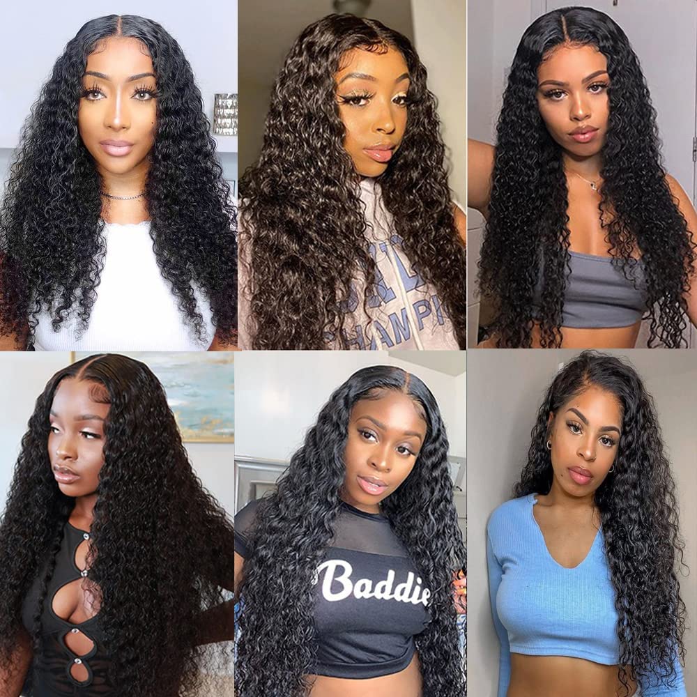 Paquetes de cabello ondulado con cierre, 100% cabello virgen brasileño sin procesar, 3 paquetes con cierre de encaje 4×4 con parte libre de pelo de