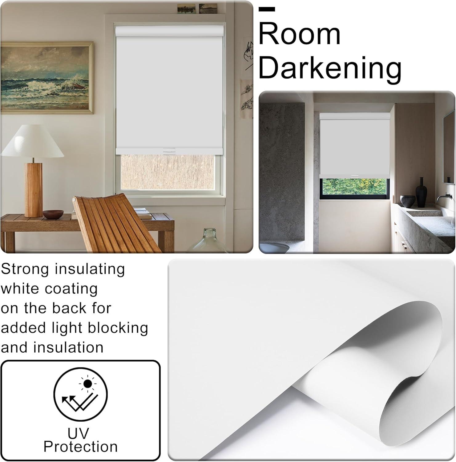 Persianas enrollables opacas sin cordones con cenefa de cassette, aislamiento térmico, protección UV, persianas de ventana para el hogar, la oficina