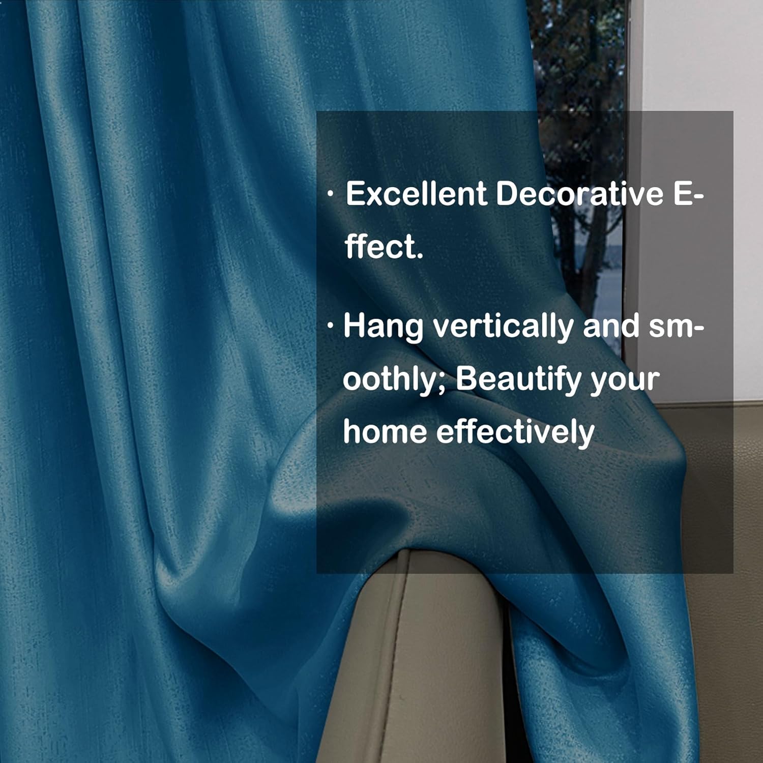 ZZYYQ Cortinas plisadas opacas ignífugas para dormitorio con aislamiento térmico, 84 pulgadas de largo, 84 pulgadas de ancho x 84 pulgadas de largo,