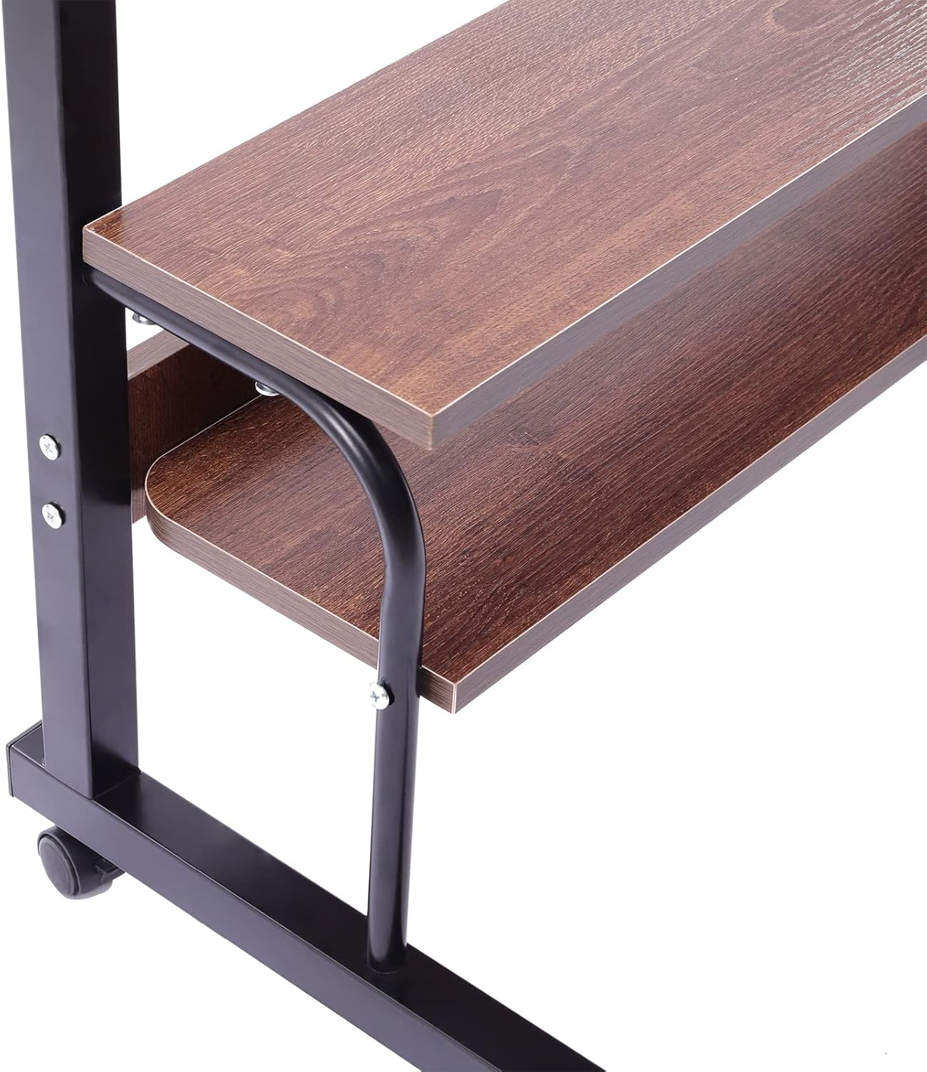 YIYIBYUS Escritorio de pie ajustable, escritorio de pie móvil, carrito de computadora portátil con ruedas, carrito de computadora rodante para