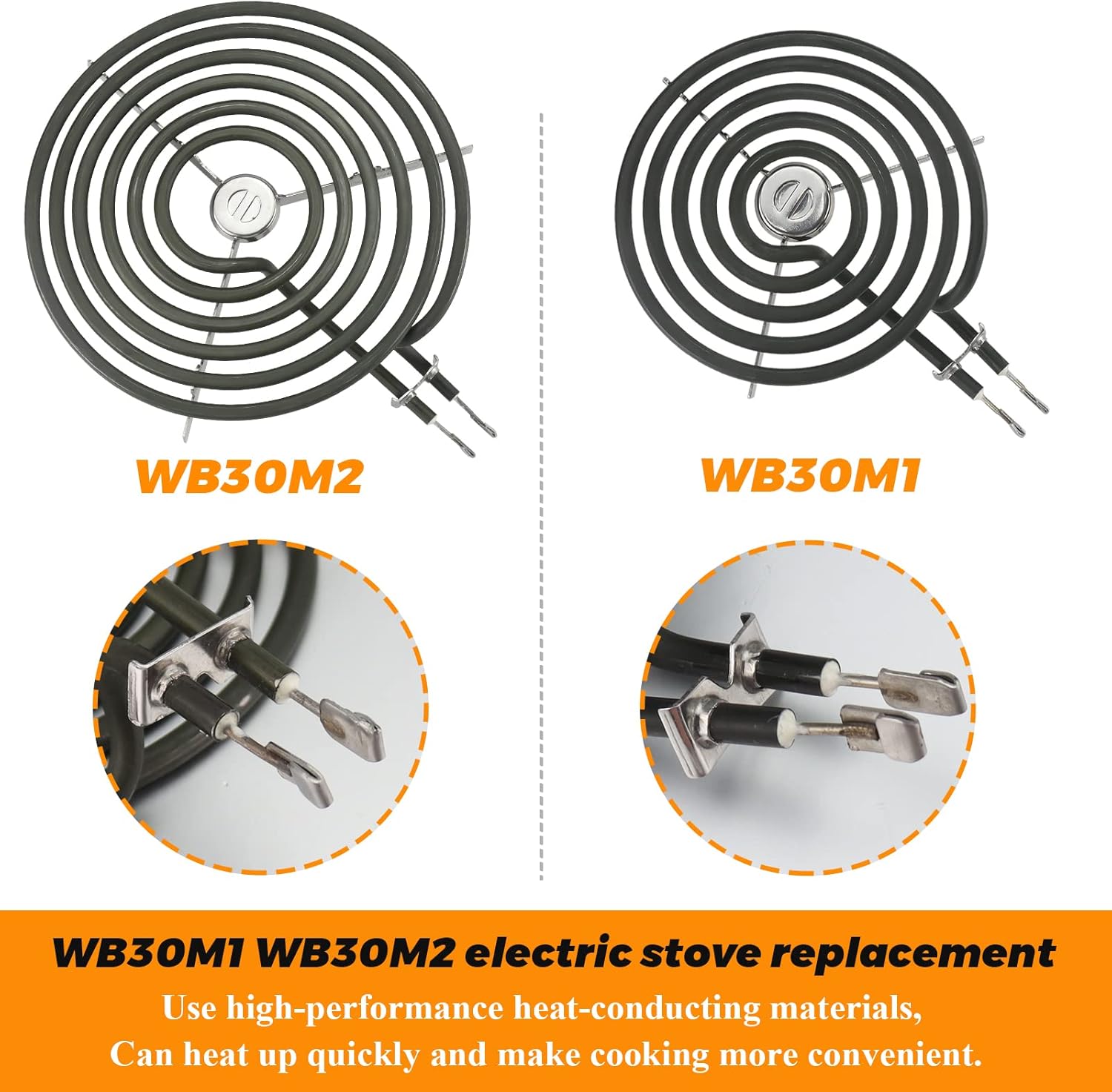 WB30M1 WB30M2 – Quemador de estufa eléctrica para estufa GE Hotpoint Kenmore Electric Range – WB44K10005 Horno – Apto para horno GE Hotpoint