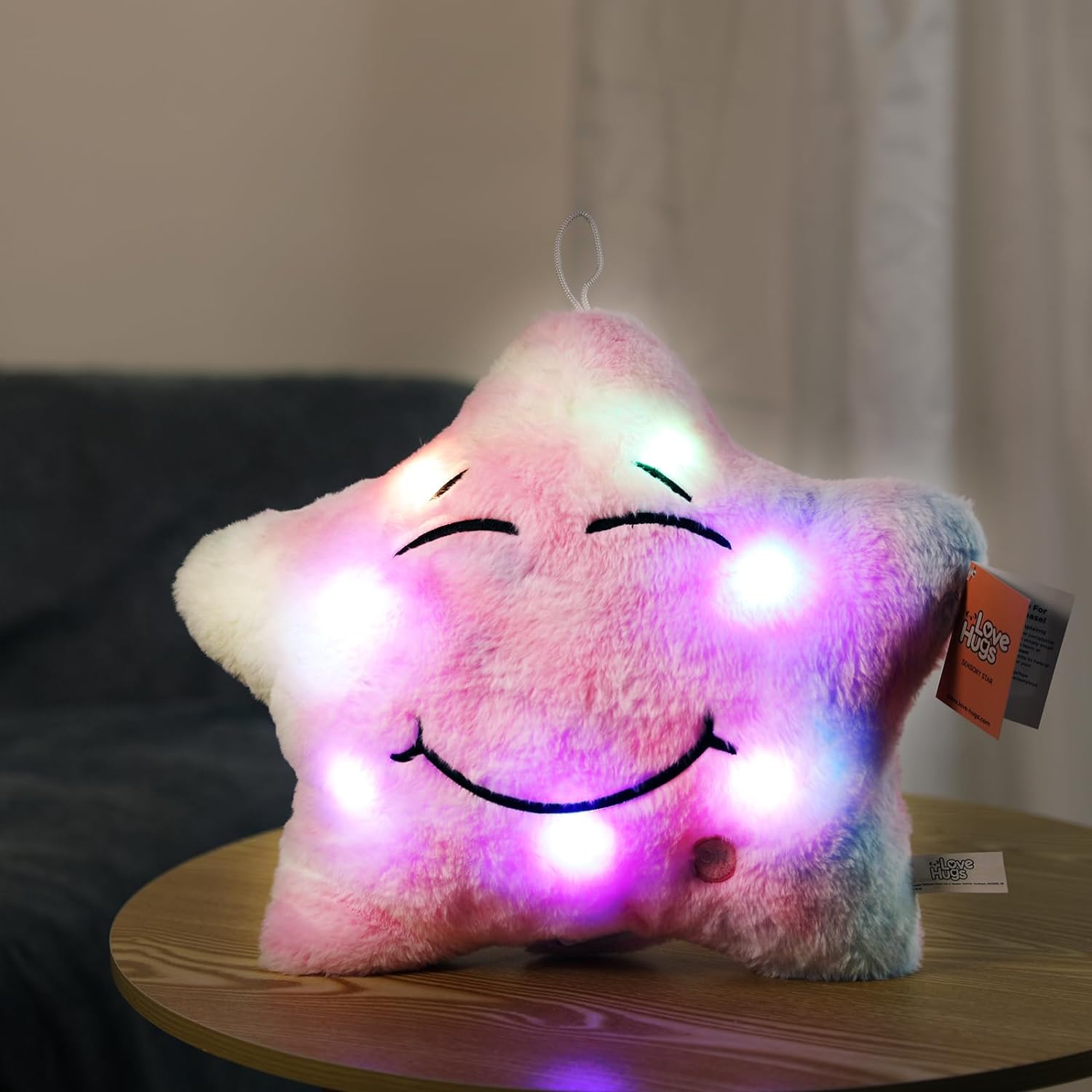LoveHugs Juguetes sensoriales de peluche con estrellas musicales, juguetes sensoriales para autismo, juguetes para recién nacidos, juguetes