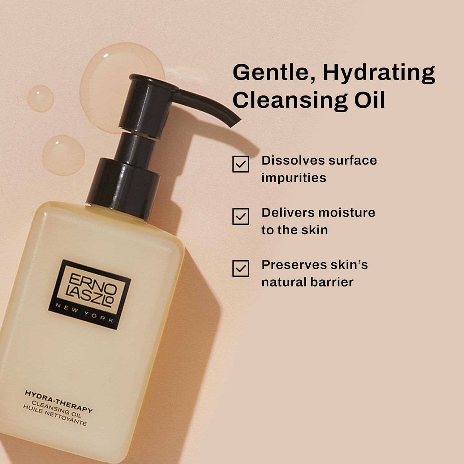 Erno Laszlo Hydra-Therapy Phelityl Cleansing Oil  Aceite limpiador suave disuelve impurezas  Hidrata profundamente la tez  6.4 onzas líquidas