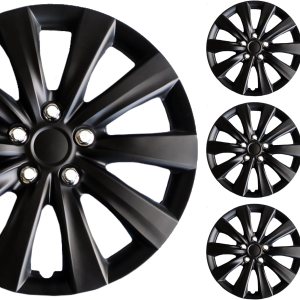 PACRIM Juego de tapacubos y tapacubos color negro brillante de 16 pulgadas  Ajuste universal  Se adapta a todas las aplicaciones de 16 pulgadas PACRIM Juego de tapacubos y tapacubos color negro brillante de 16 pulgadas  Ajuste universal  Se adapta a todas las aplicaciones de 16 pulgadas