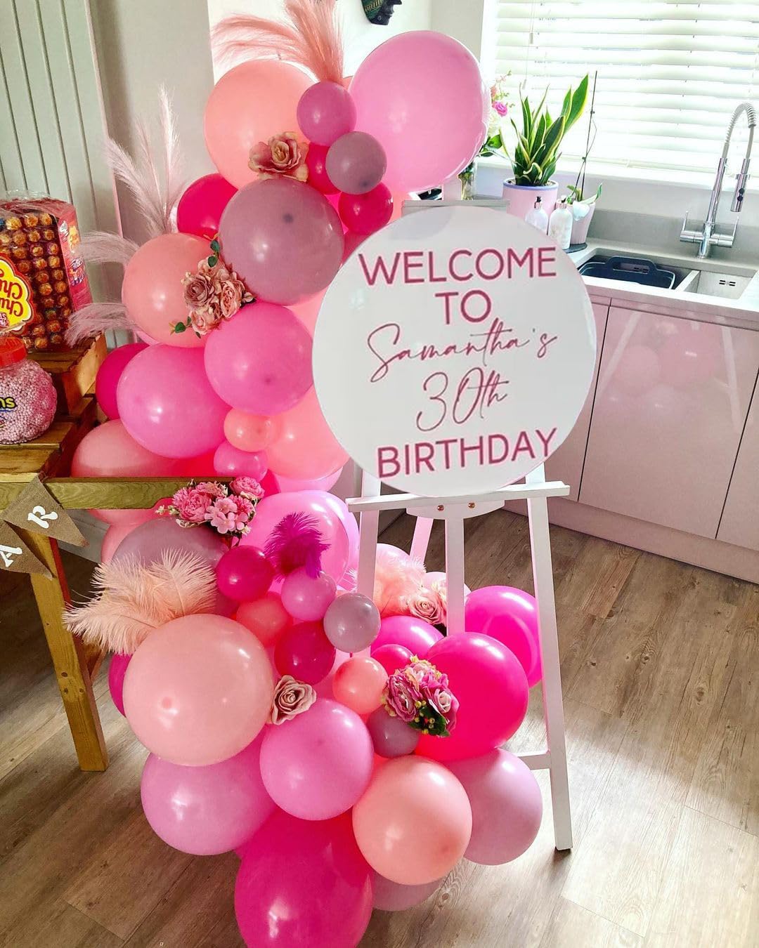 Globos de fiesta rosa y blanco, 50 globos de látex rosa de 12 pulgadas, globos de confeti rosa bebé para boda, compromiso, cumpleaños, revelación de