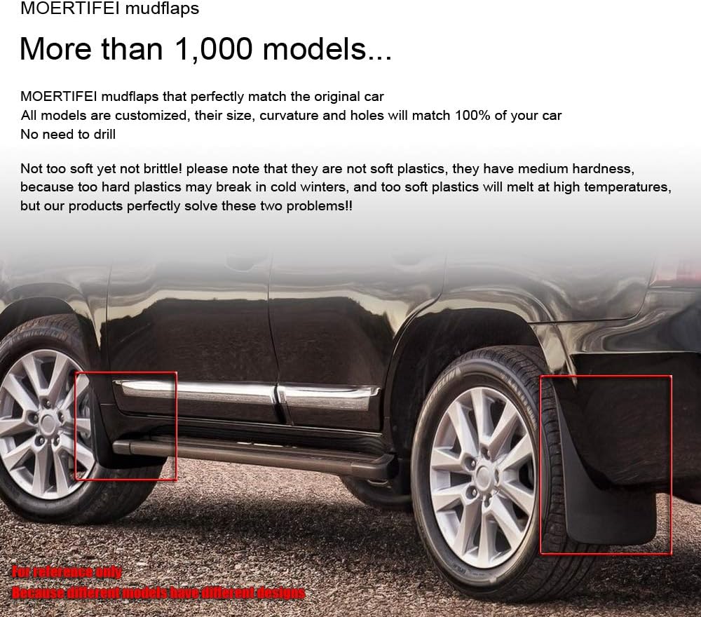 MOERTIFEI Guardabarros de coche con aletas de barro compatibles con Lexus NX 300  NX 300 F Sport 2018-2021 (sin modelos híbridos)
