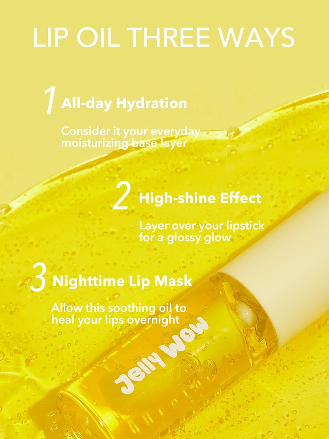 SHEGLAM Jelly Wow – Aceite hidratante no pegajoso para labios, brillo labial hidratante y voluminoso, brillo de pomelo