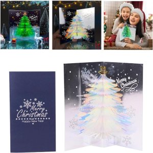 Tarjeta desplegable 3D única de árbol de Navidad Sobre creativo de Navidad con purpurina 2024, tarjeta tridimensional, tarjeta de felicitación de Tarjeta desplegable 3D única de árbol de Navidad Sobre creativo de Navidad con purpurina 2024, tarjeta tridimensional, tarjeta de felicitación de