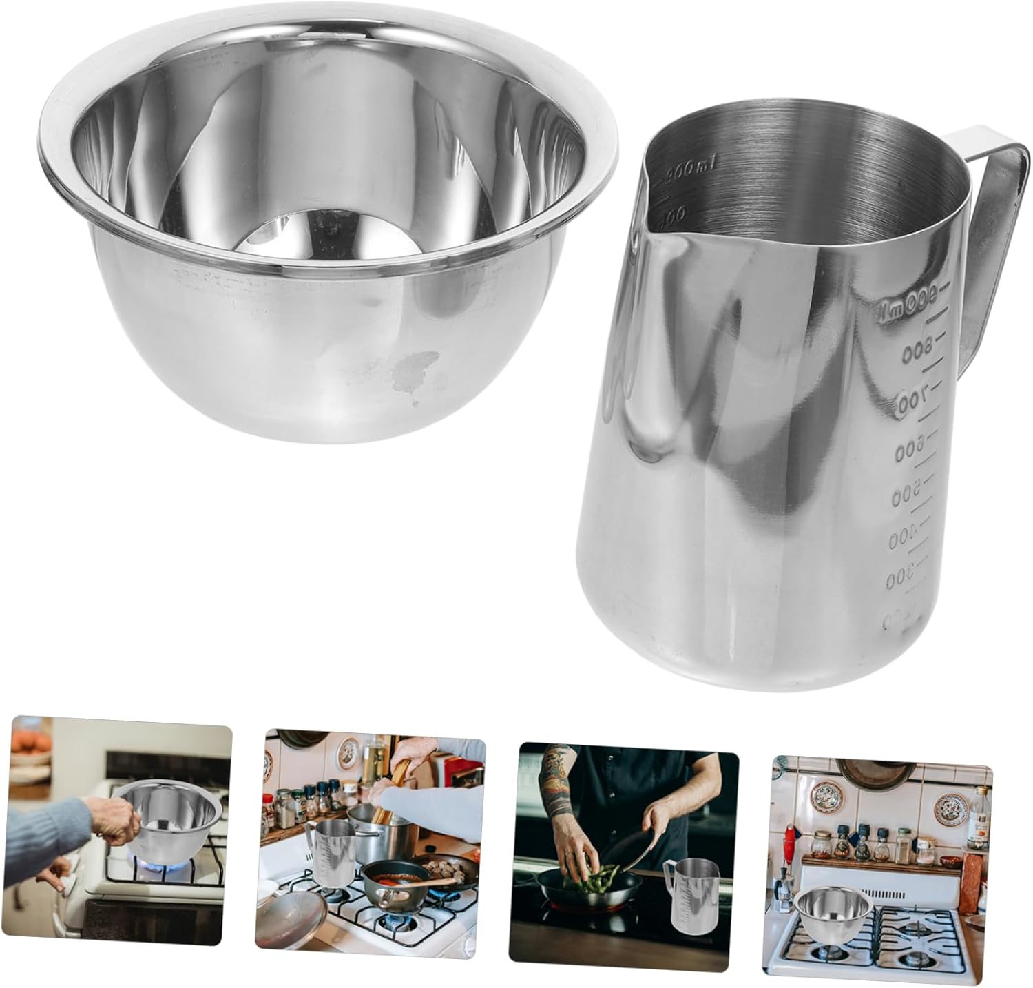 KJHBV 1 Unidades Herramienta de Calefacción Herramienta Cuadrada Queso Blanco Cera de Abejas Velas Calentadores de Café Taza Espumadora Taza Doble