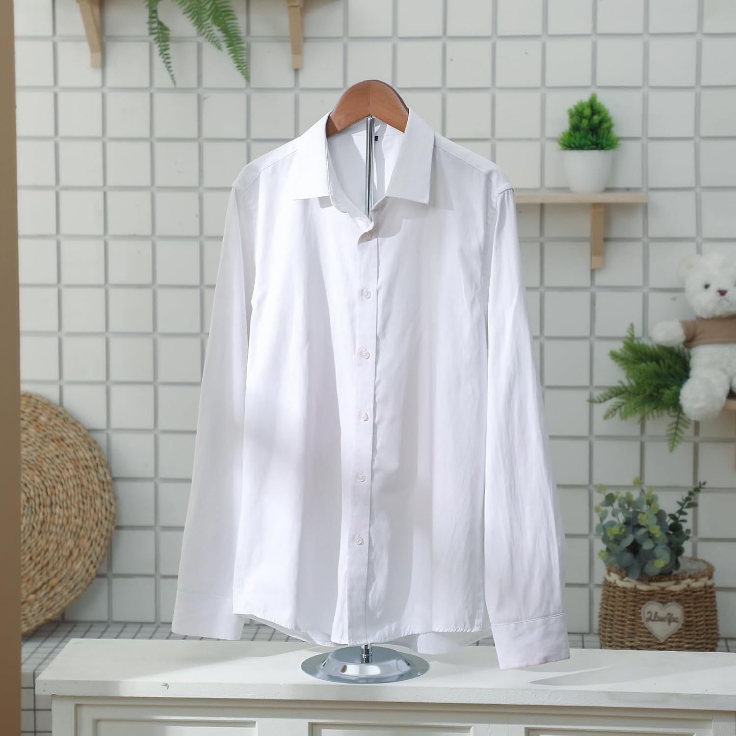 Barydat Exhibición ajustable de camiseta para adultos, soporte flexible para hombro, soporte portátil de exhibición de camisetas para vendedores,