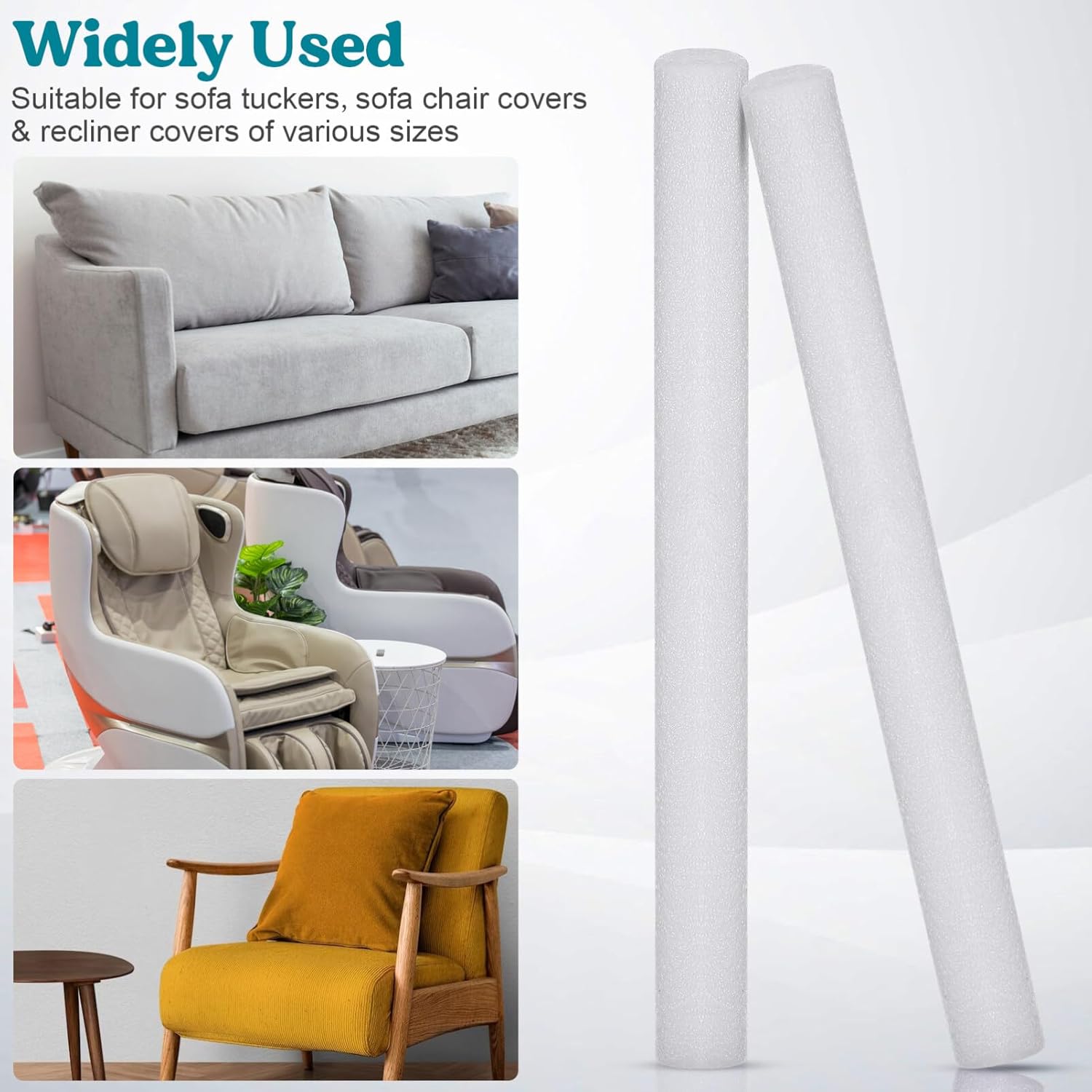 Funda para muebles, empuñaduras para sofá, espumas flexibles, relleno de respaldo, tubo de calafateo, agarres de espuma para sillones dueños de
