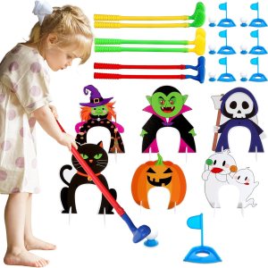 Juego de 42 piezas de mini golf de Halloween, pelotas de golf de plástico para mini golf, juego de golf para interiores y exteriores, juguetes de Juego de 42 piezas de mini golf de Halloween, pelotas de golf de plástico para mini golf, juego de golf para interiores y exteriores, juguetes de
