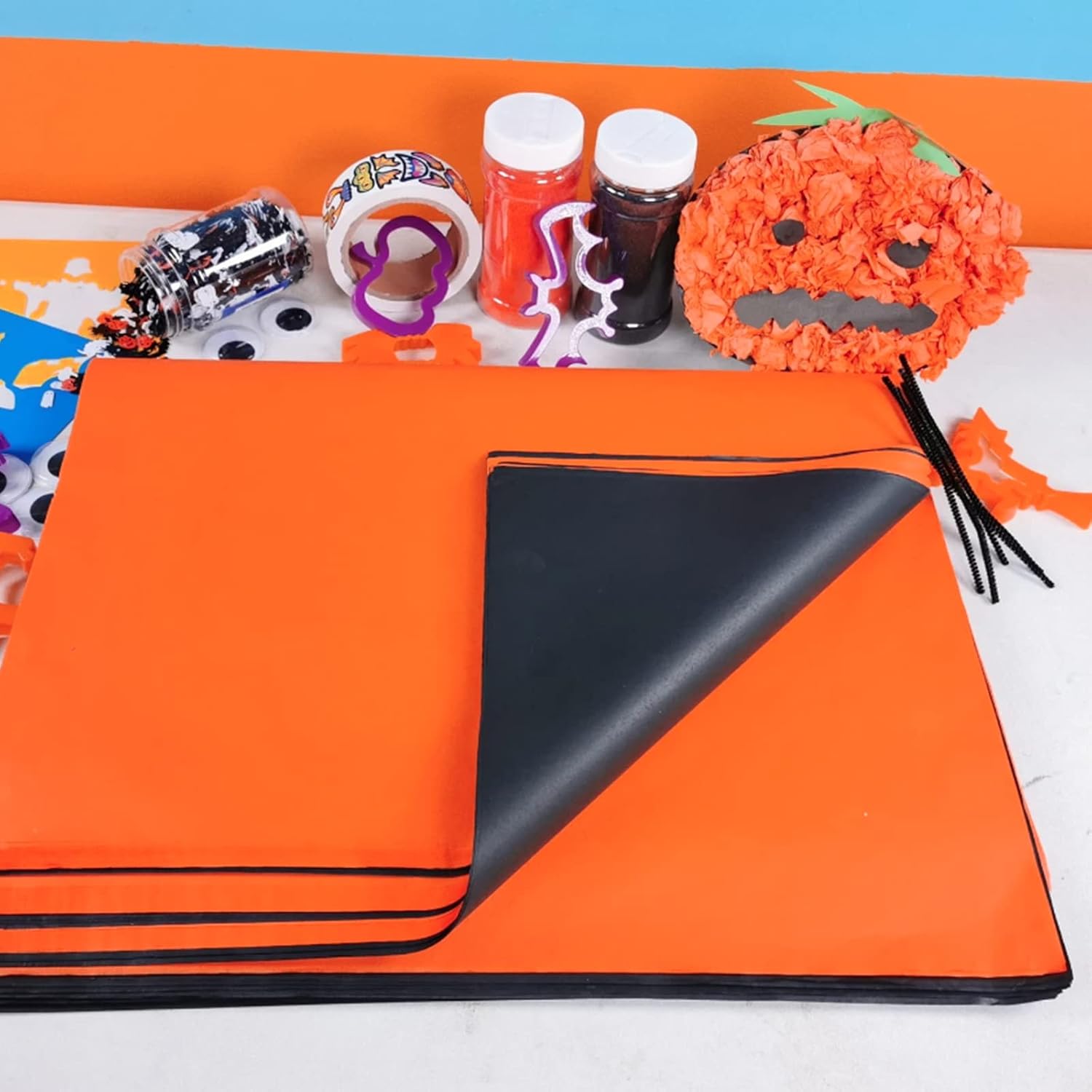 RUSPEPA Papel de seda para envolver regalos, papel de seda naranja para envoltura de regalo, manualidades de arte, bricolaje, bolsas de paquete,