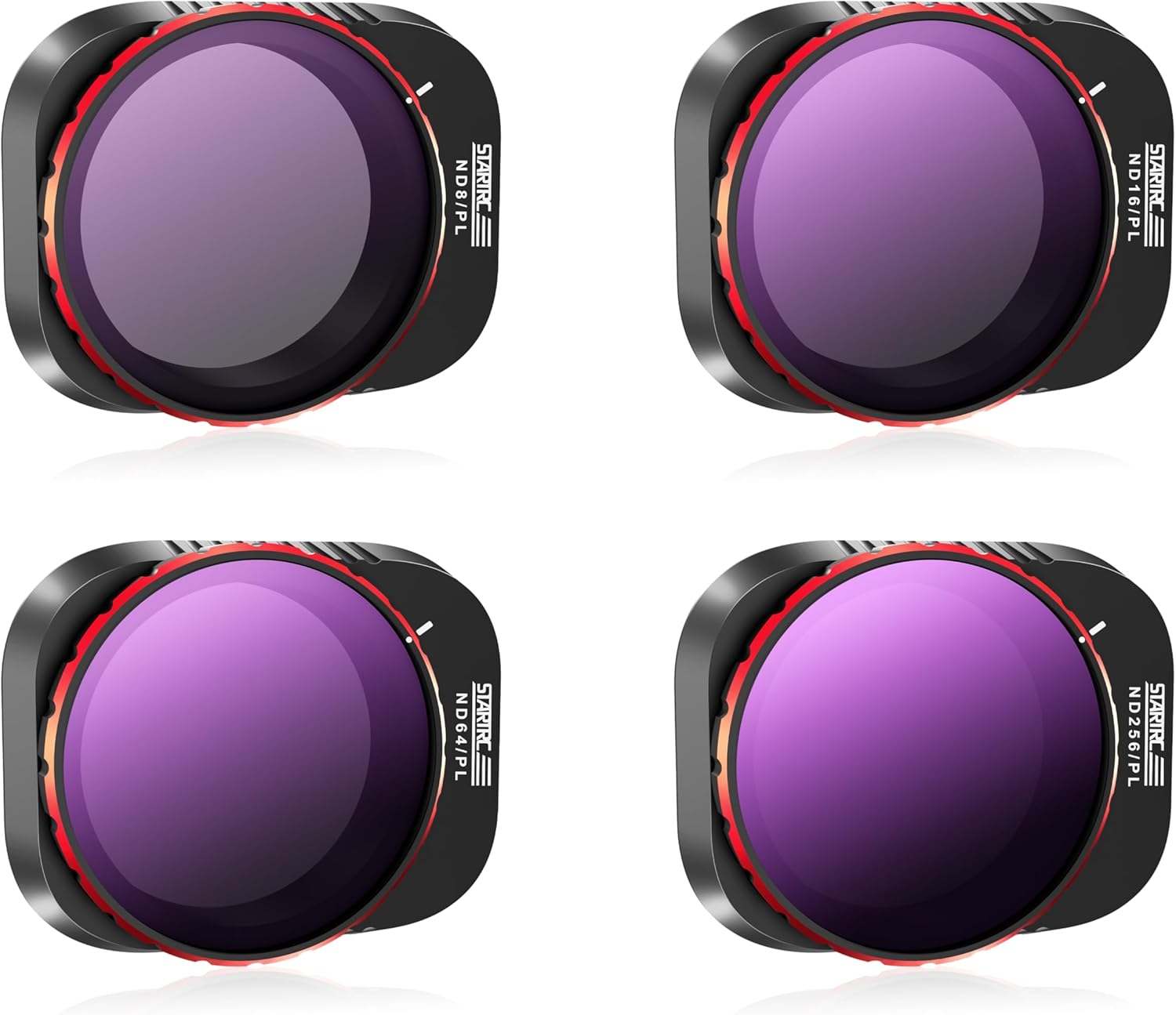 STARTRC Kit de filtro para DJI Mini 4 Pro  Paquete de 4 filtros NDPL8 NDPL16 NDPL64 NDPL256 de densidad neutra para lente de cámara compatibles con