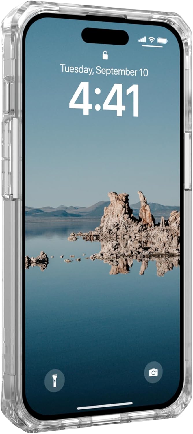 URBAN ARMOR GEAR UAG – Funda diseñada para iPhone 15 Plyo IceSilver de 6.1 pulgadas, compatible con MagSafe Bundle con cordón UAG para teléfono