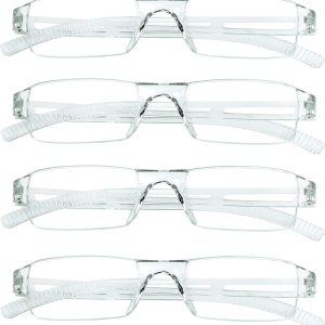 LifeArt 4 pares de anteojos de lectura, anteojos con filtro de luz azul, anteojos de computadora para mujeres y hombres, marco de anteojos LifeArt 4 pares de anteojos de lectura, anteojos con filtro de luz azul, anteojos de computadora para mujeres y hombres, marco de anteojos