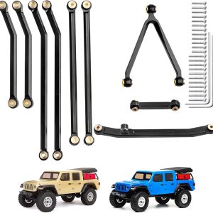 HobbyPark SCX24 Gladiator Links Set High Clearance Aluminio Dirección Varillaje para Axial SCX24 Gladiator Actualizaciones AXI00005 Piezas de HobbyPark SCX24 Gladiator Links Set High Clearance Aluminio Dirección Varillaje para Axial SCX24 Gladiator Actualizaciones AXI00005 Piezas de