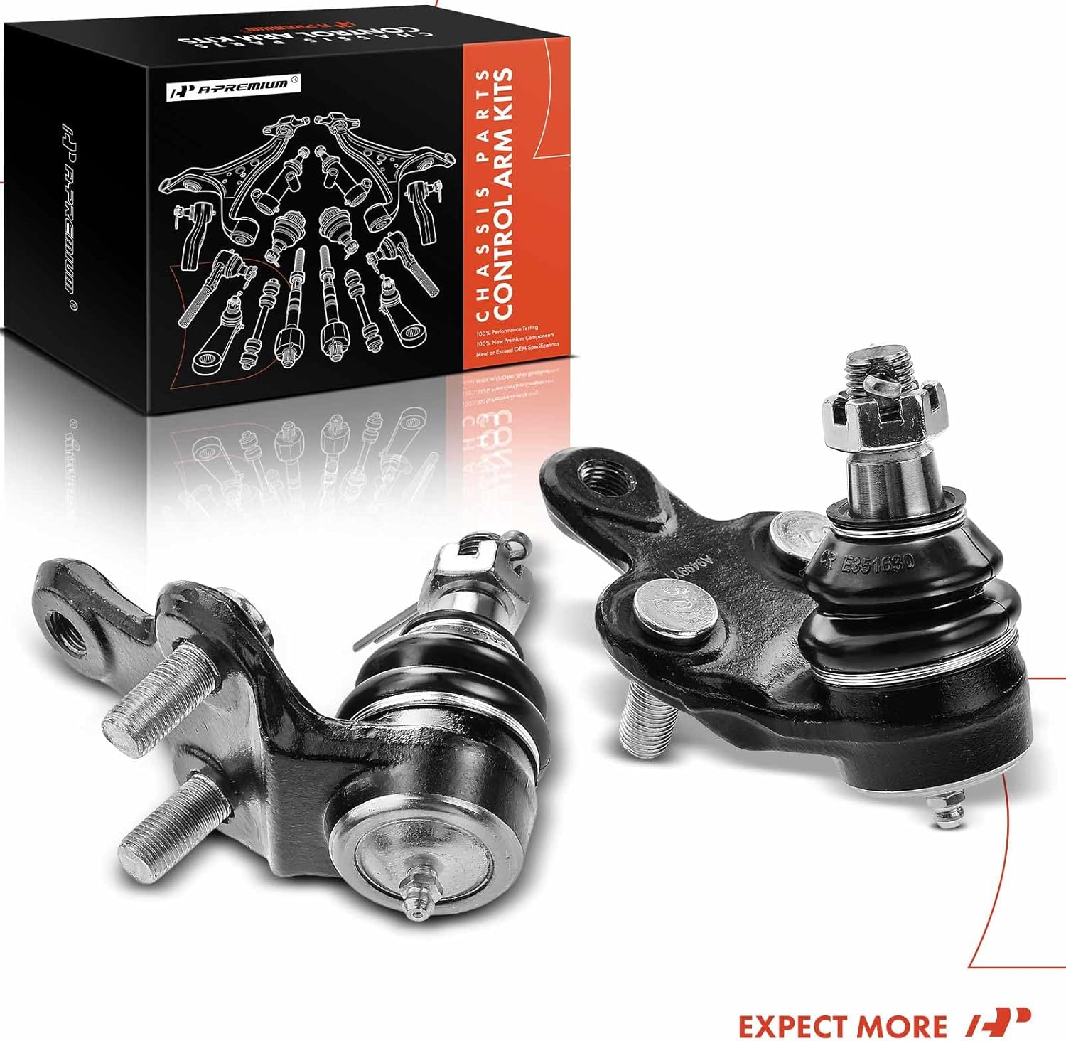 A-Premium 2 rótulas delanteras inferiores compatibles con Toyota Camry 1992-2001, Sienna 1998-2003, Avalon 1995-2004, Solara 1999-2003, Lexus RX300