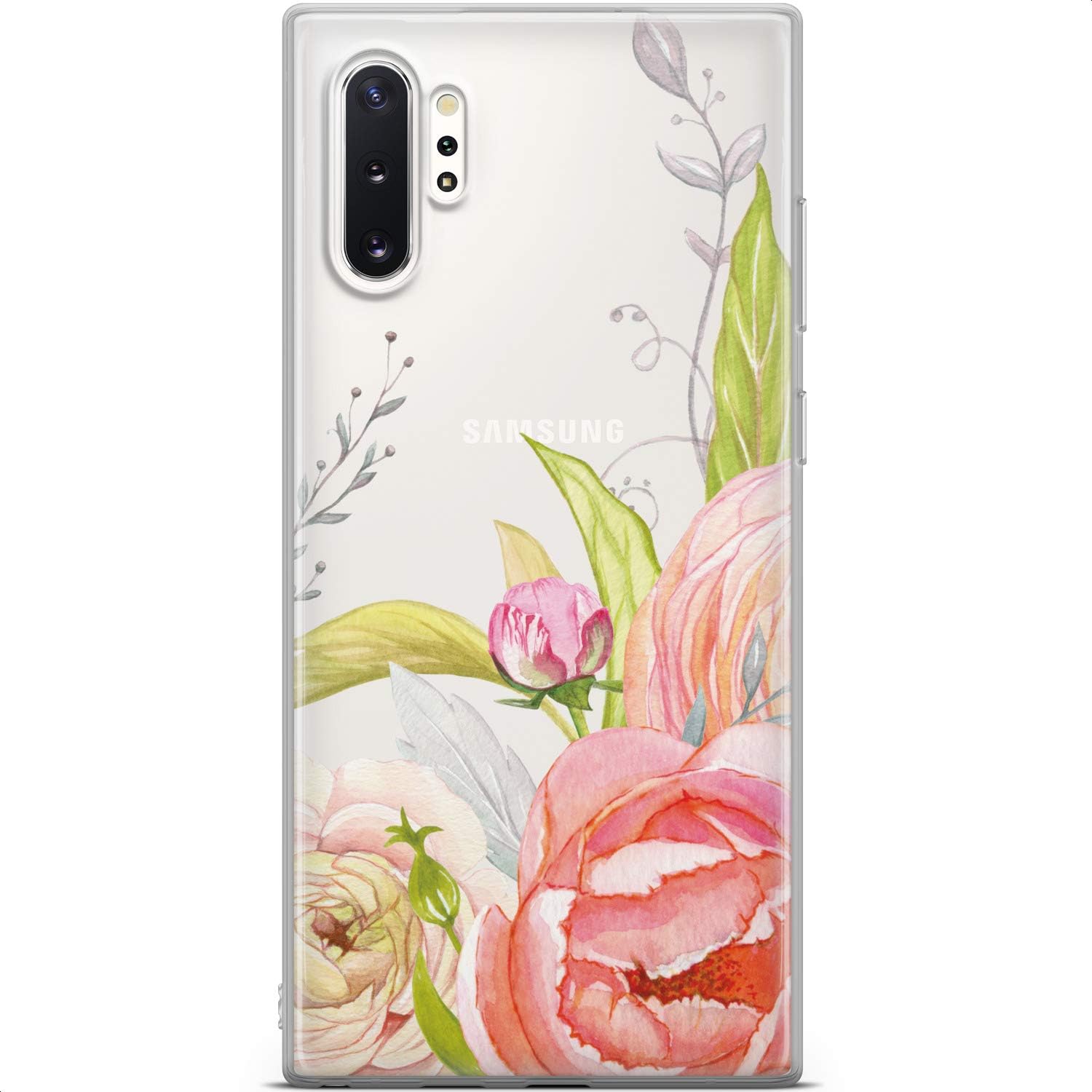 Funda compatible con Samsung Galaxy A73 A72 5G A71 A70 A53 A52 A32 A50 A21s Blossom Cover Light Stylish Floral Protective Lush Flowers TPU Slim