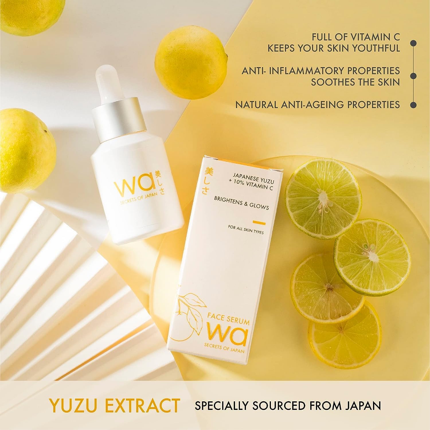 Suero facial Yuzu y 10% vitamina C  Ilumina y brilla  Todo tipo de piel  1.0 fl oz  1.01 fl oz