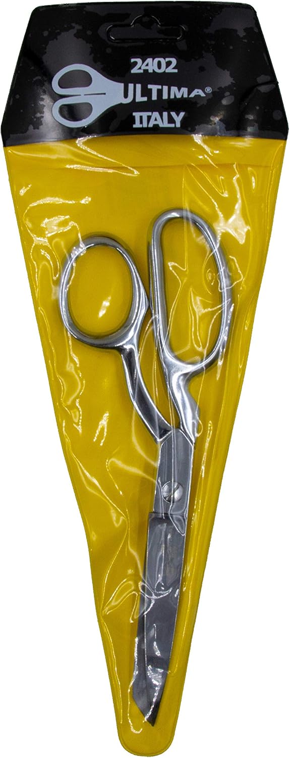 Ultima Tijeras para confeccionar vestidos de 8 pulgadas, transparentes de acero al carbono forjado, cromadas con asas dobladas, fabricadas en Italia