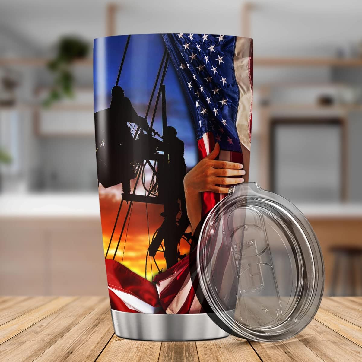 Lineman – Vaso de café con datos nutricionales, regalos de cumpleaños para hombres, niños, papá, taza de viaje grande con tapa, taza aislada,