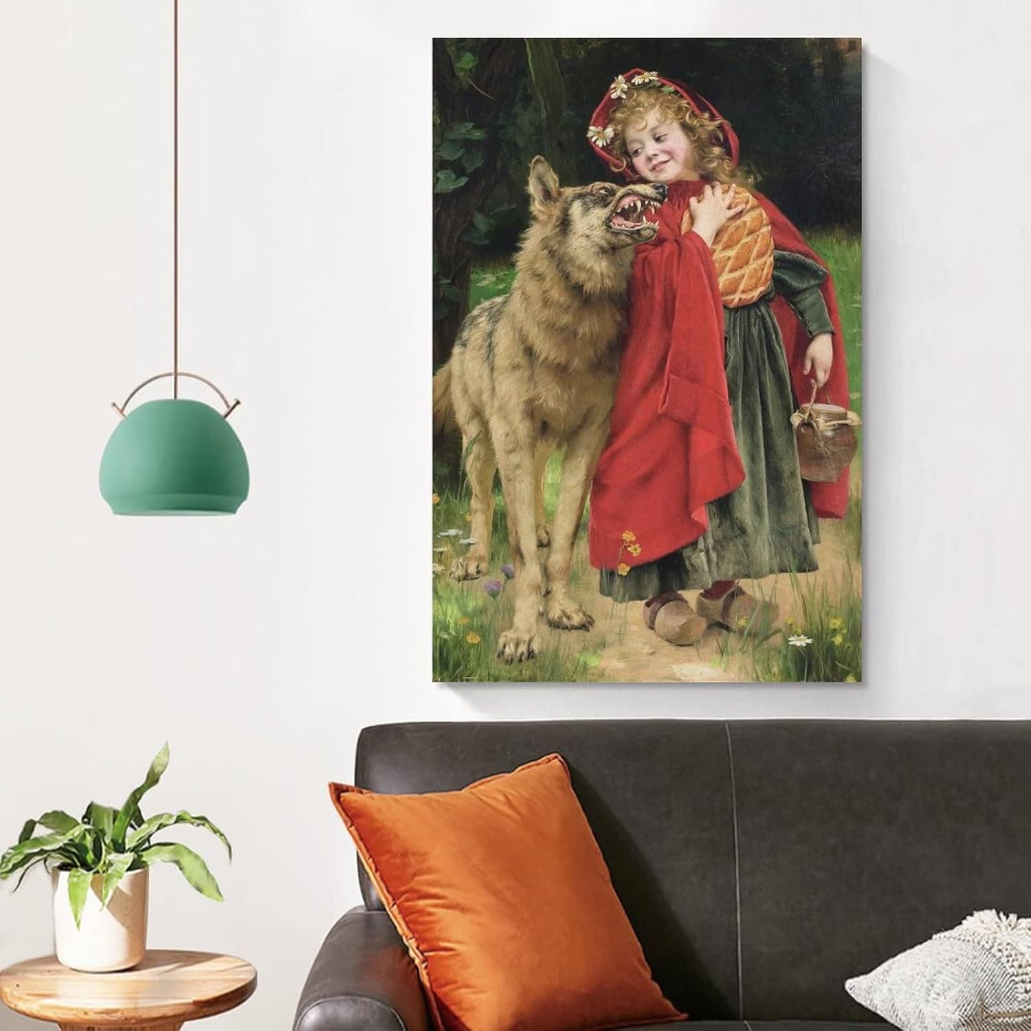 Gabriel Ferrier, Caperucita Roja, Impresiones De Arte, Arte Vintage, Arte De Pared De Lienzo, Impres – Póster artístico en lienzo e impresión
