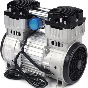 Bomba de vacío de diafragma sin aceite, bomba de aire silenciosa sin aceite 7CFM con cabezal de compresor de aire 110 V, compresor de aire Bomba de vacío de diafragma sin aceite, bomba de aire silenciosa sin aceite 7CFM con cabezal de compresor de aire 110 V, compresor de aire