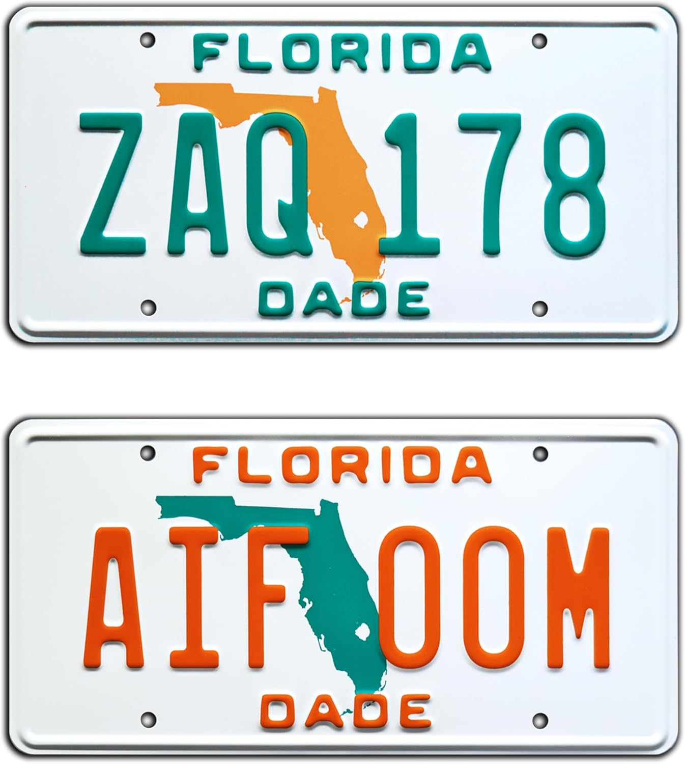 Celebrity Machines Miami Vice  ZAQ 178 + AIF 00M  Matrículas estampadas de metal