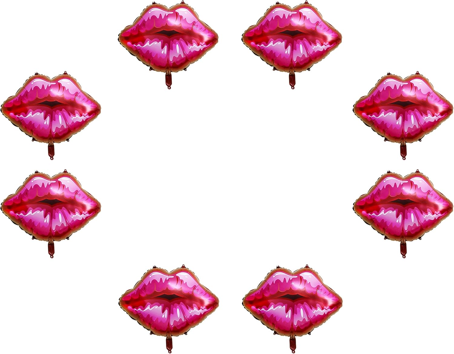 8 globos de aluminio con forma de labios de beso, globos románticos de Mylar para el día de San Valentín, boda, proponer decoración de compromiso