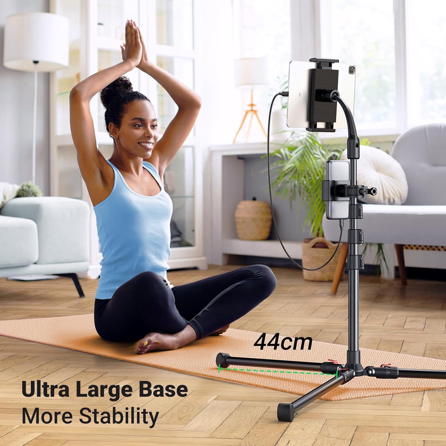 UGREEN Soporte de trípode para tableta, soporte para tableta, ajuste de altura de 68 pulgadas, compatible con iPad Pro 12.9, iPad Air Mini 6 5 4 3