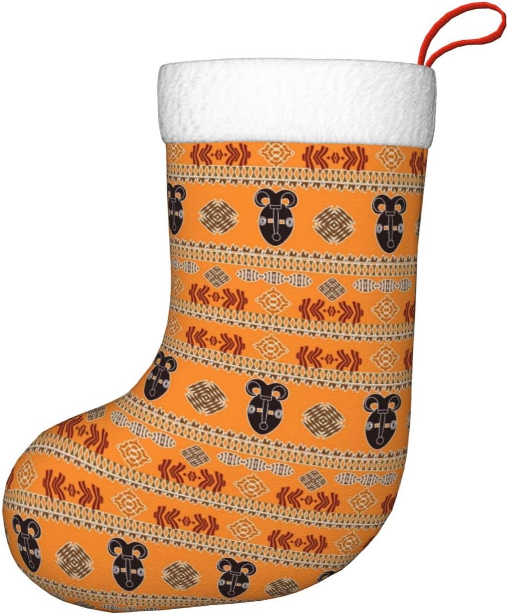 Calcetines de Navidad, patrón étnico africano con símbolos, medias de Navidad grandes, medias colgantes de chimenea de Navidad para Navidad,