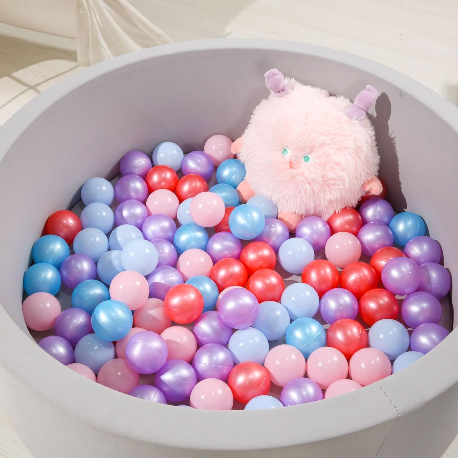Pelotas para hoyos de bolas, sin ftalatos, sin BPA, bolas de plástico no tóxicas para niños y diversión para jugar