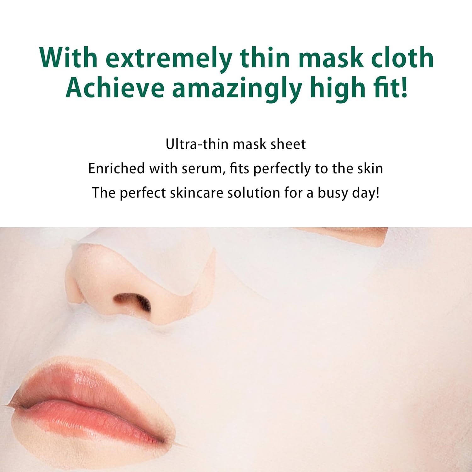MITOMO LIFE Mitomo Aceite de caballo y máscara facial de matcha JP005-A-0 – 10 piezas