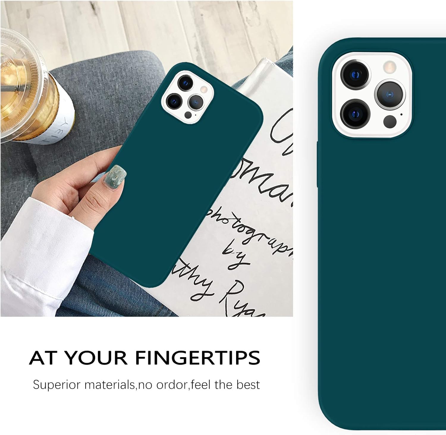 GUAGUA Funda compatible con iPhone 12 Pro Max de 6.7 pulgadas, 5G, silicona líquida, goma de gel suave, delgada, forro de microfibra, funda de cojín
