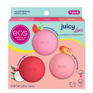 eos Juicy Vibes – Paquete variado de bálsamo labial sabores Sandía rosé, Melonada de mango y Leche de coco, humectan todo el día, productos para eos Juicy Vibes – Paquete variado de bálsamo labial sabores Sandía rosé, Melonada de mango y Leche de coco, humectan todo el día, productos para