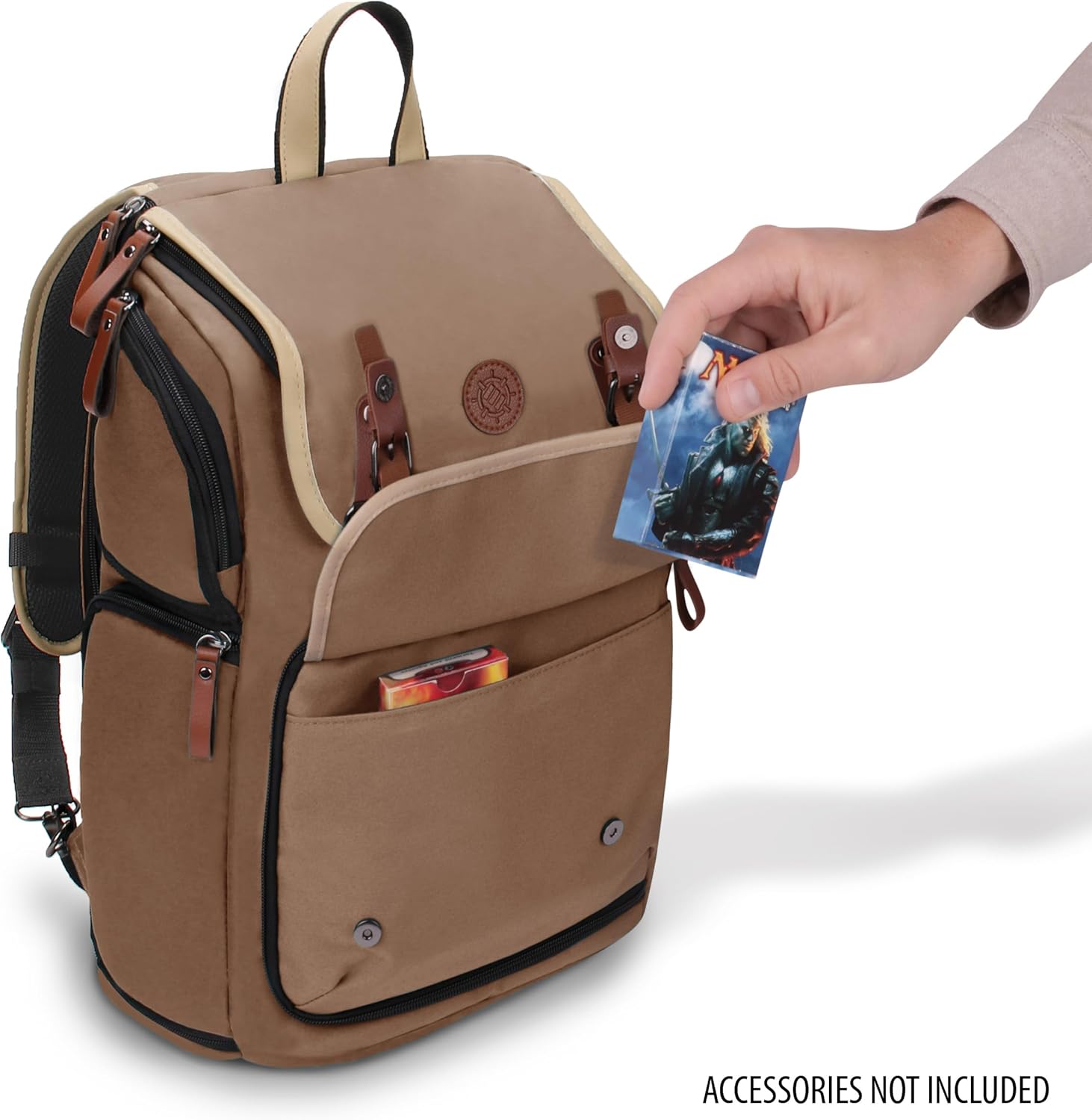ENHANCE Designer Edition – Mochila para cartas coleccionables MTG con espacio para carpeta de tarjetas, almacenamiento de caja de cartas TCG,