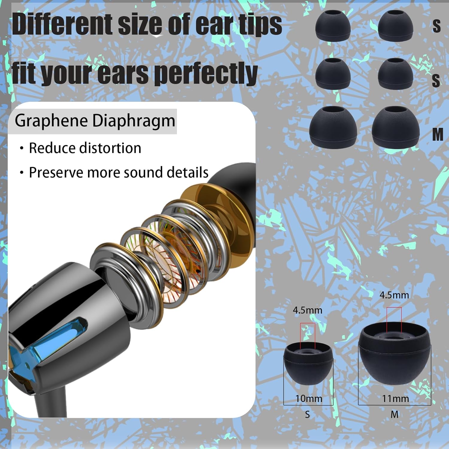 GOGOSINIS Juego de 2 auriculares con estuche para niños para la escuela, auriculares con cable con estuche y puntas de oreja de tamaño pequeño,