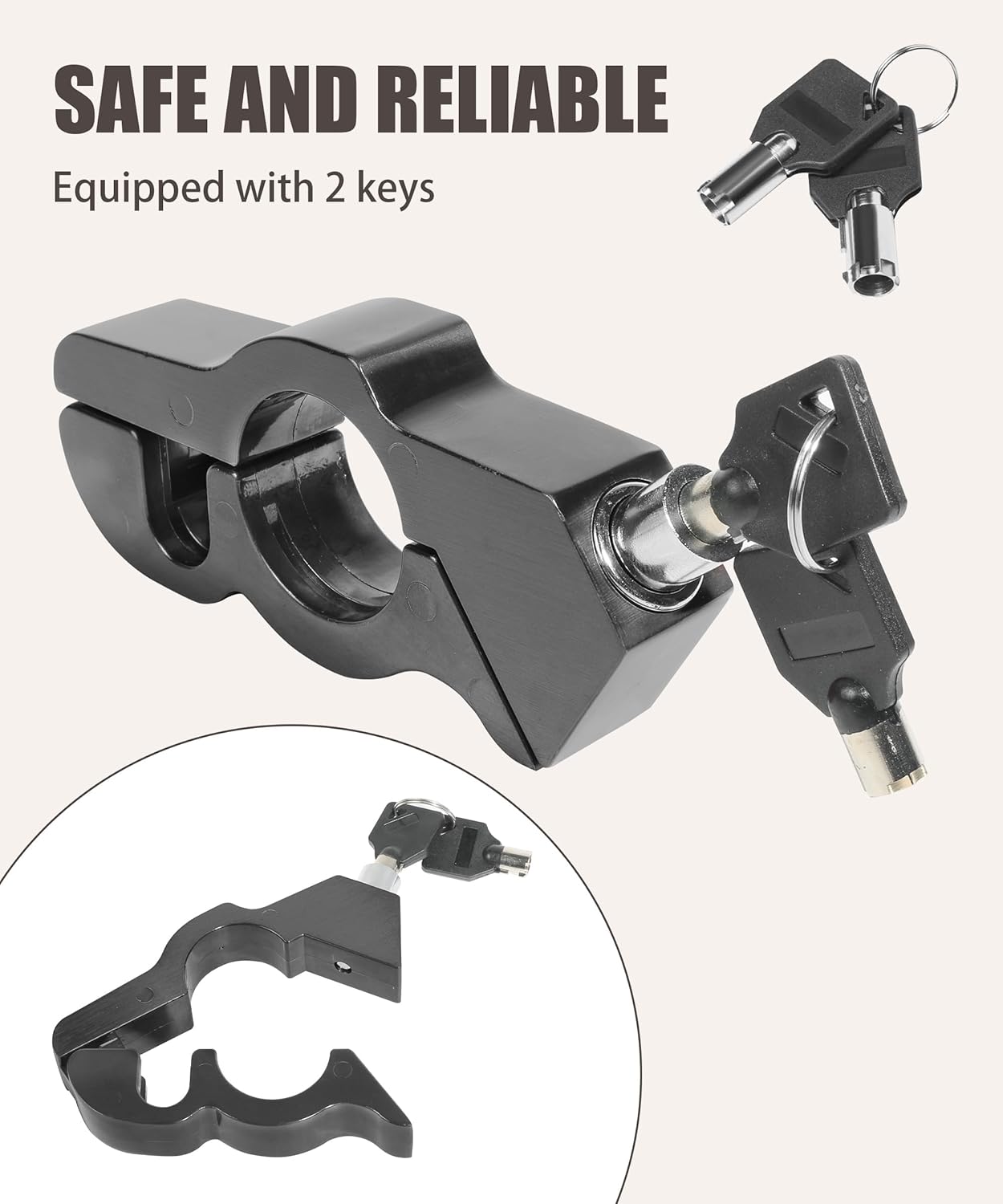 Motorcycle Lock,Motorcycle Accessories Car Accessories Motorcycle Locks Anti Theft,Heavy Duty Motorcycle Brake Lock,Adjustable Bike Handlebar Lock