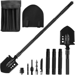 Camping Folding Shovel Survival Tool with Carrying Pouch Military Shovel Multitool for Car Emergency Camping Hiking Backpacking Fishing Gardening Camping Folding Shovel Survival Tool with Carrying Pouch Military Shovel Multitool for Car Emergency Camping Hiking Backpacking Fishing Gardening