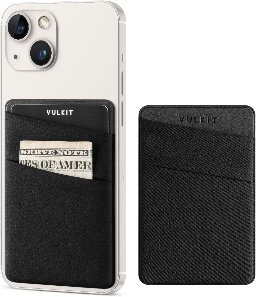 VULKIT Soporte para tarjetas de teléfono, delgado, elástico, adhesivo, cartera, tarjeta, fundas adhesivas para la parte posterior del teléfono
