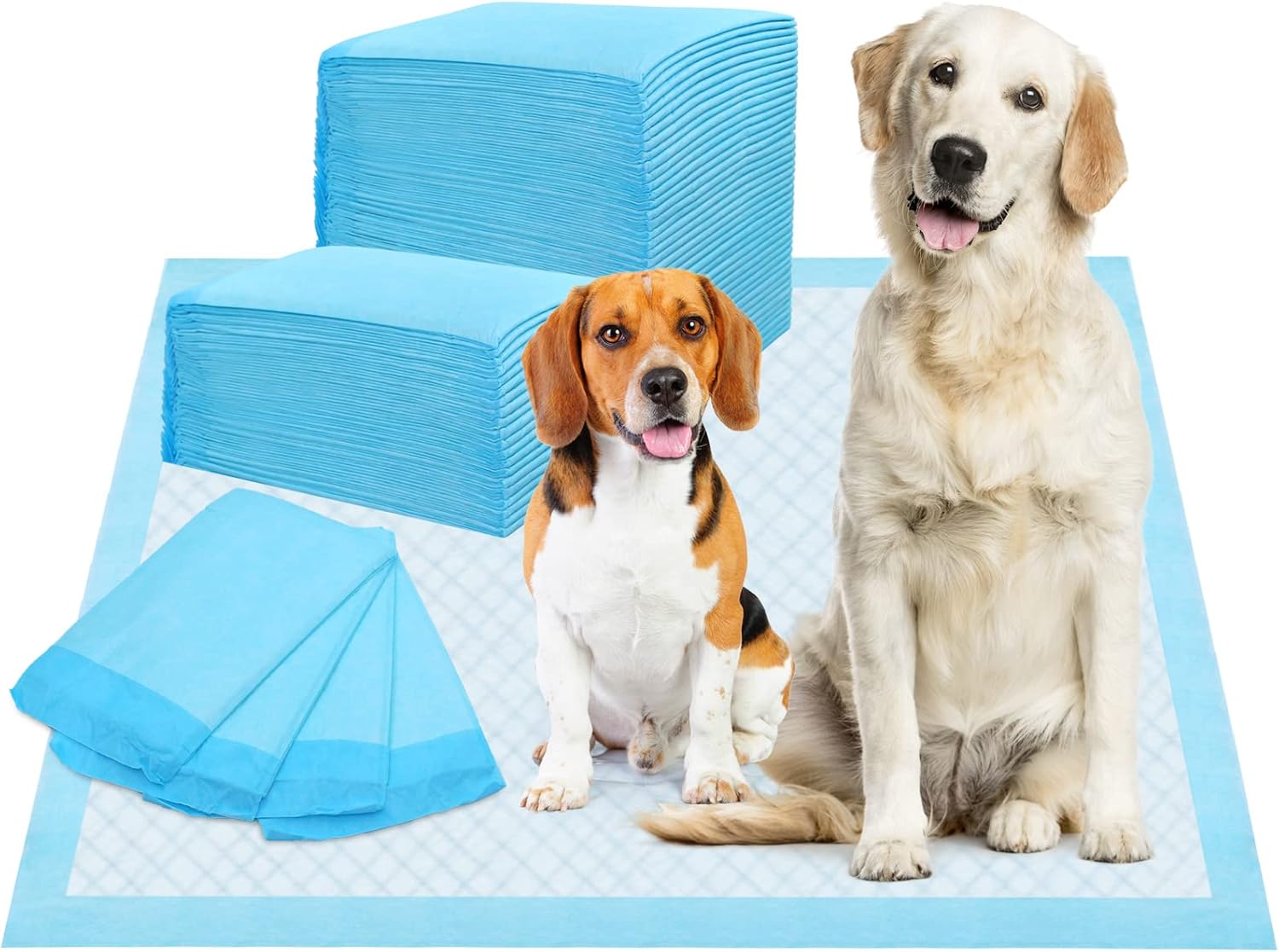 60 almohadillas para orina de perro extra grandes, 31 x 35 pulgadas, almohadillas de entrenamiento para cachorros, súper absorbentes, suaves y sin
