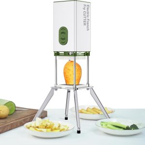 JNSTU Cortador eléctrico de papas fritas, máquina de corte vertical de papas fritas, fabricante comercial de papas fritas con hoja de 12 y 38 JNSTU Cortador eléctrico de papas fritas, máquina de corte vertical de papas fritas, fabricante comercial de papas fritas con hoja de 12 y 38