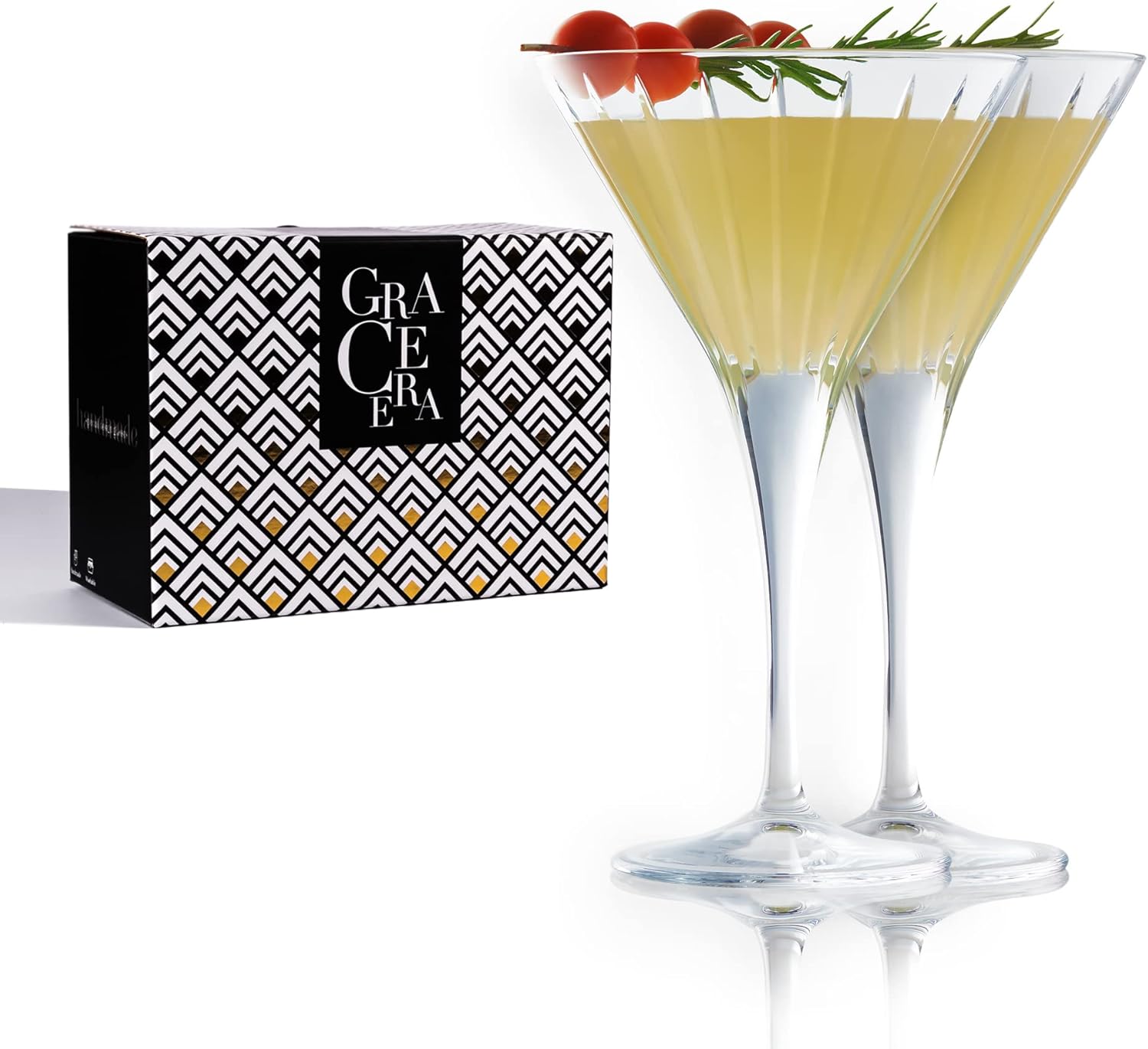 Juego de vasos de Martini para cóctel, juego de cristalería de alta calidad, para bar Martini, Cosmopolitan, Gimlet, vodka, ginebra y cócteles,