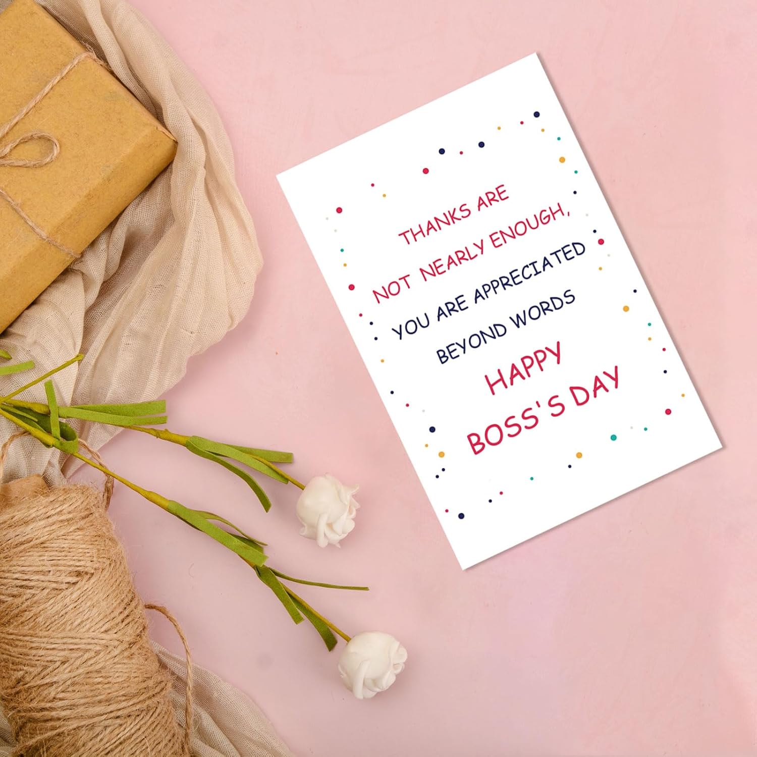 Tarjeta conmovedora del día del jefe, tarjeta del día del jefe sinceramente para líder, tarjeta de feliz día del jefe para él, tarjeta de