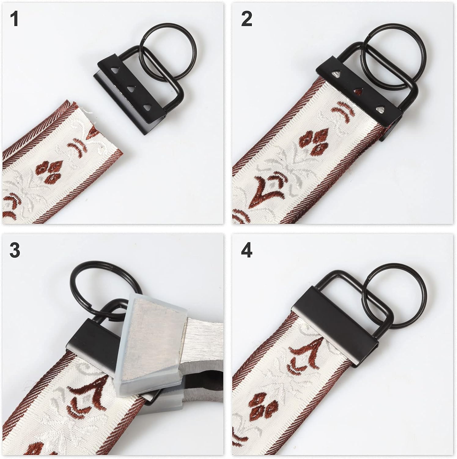 SPEEDWOX 25 piezas de herramientas para llavero con anillo dividido, juegos de pulseras de correas para manualidades
